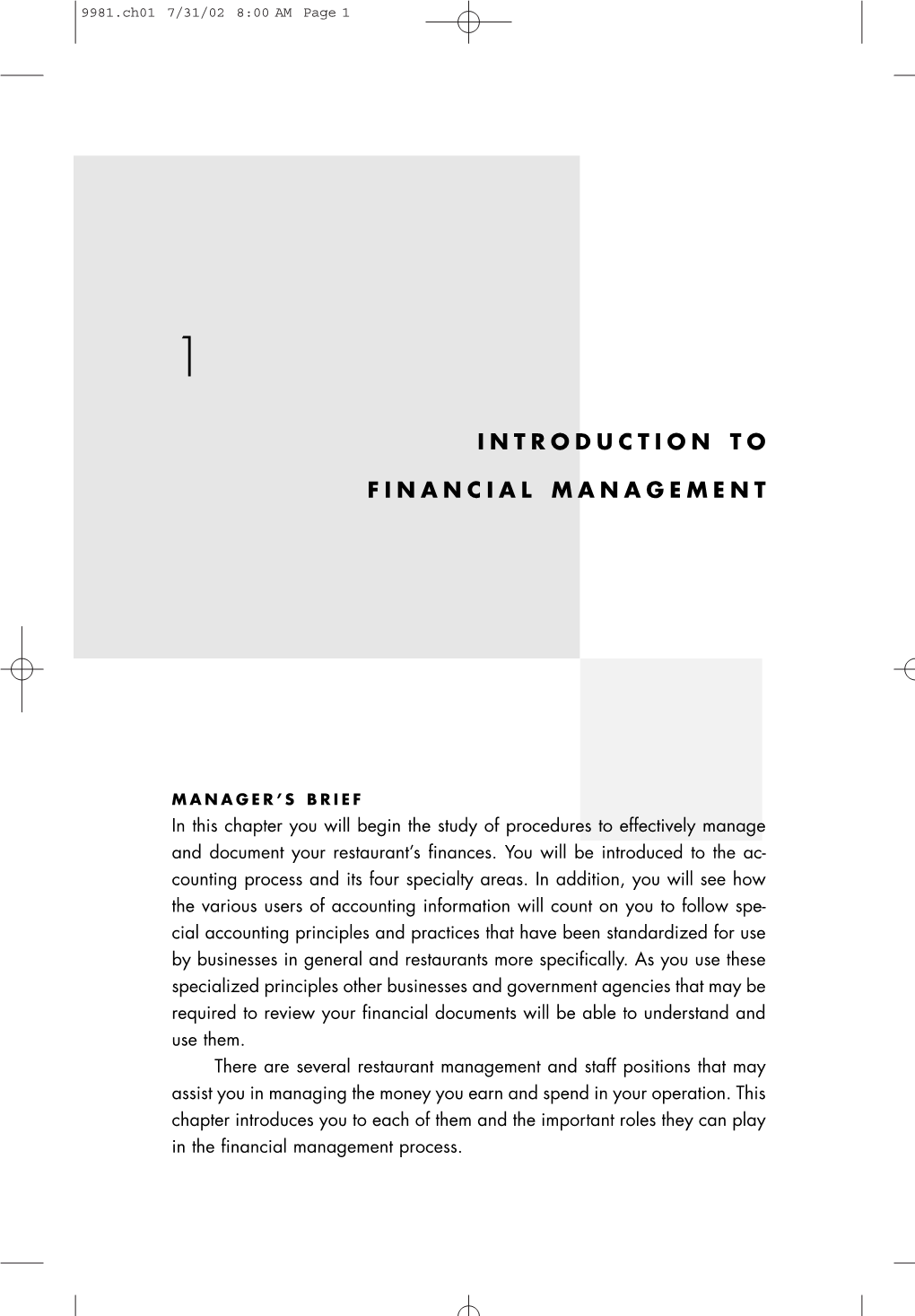 Introduction to Financial Management 3