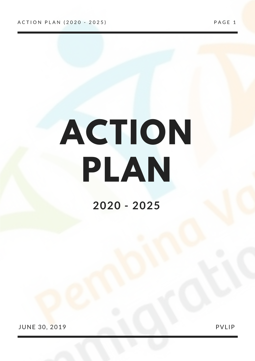 Action Plan (2020 - 2025) P a G E 1