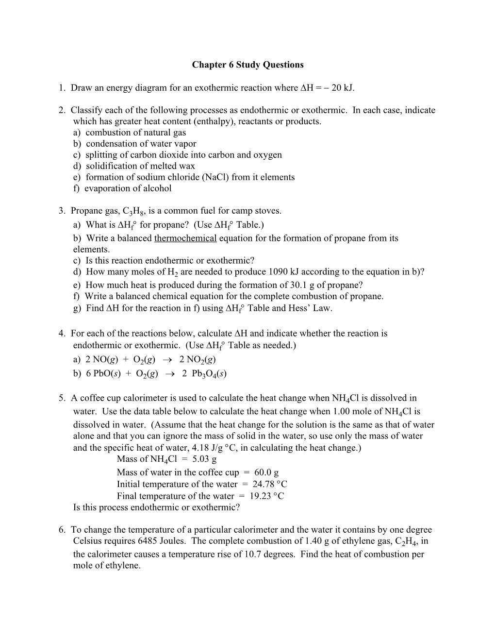 Chapter 6 Study Questions