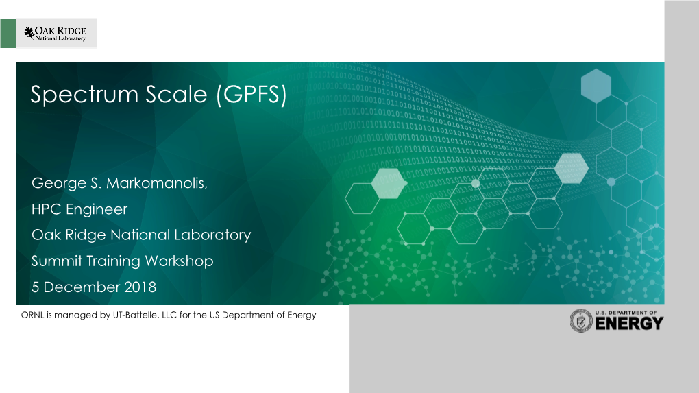 Spectrum Scale (GPFS)