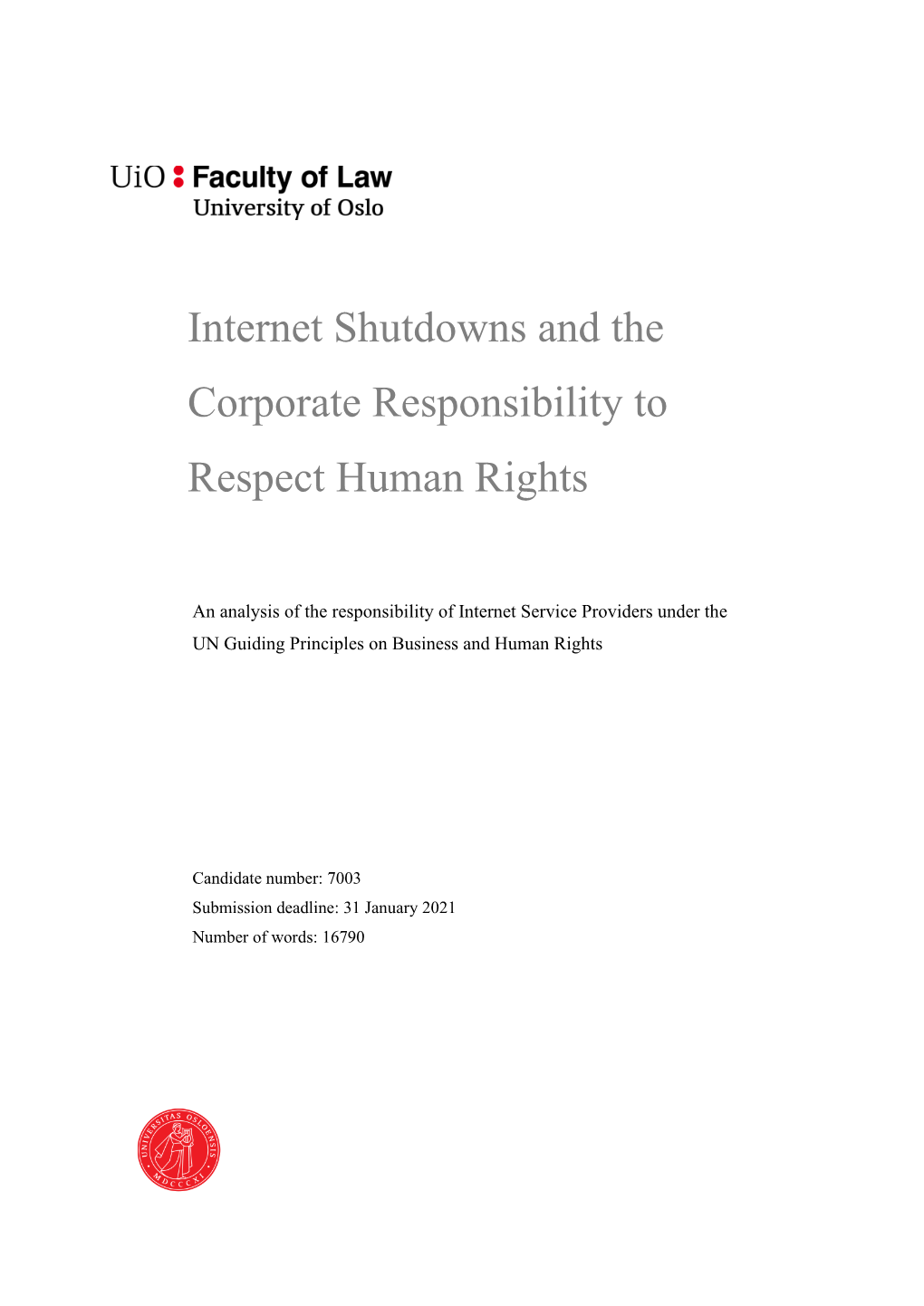 Internet Shutdowns and the Corporate Responsibility to Respect Human Rights