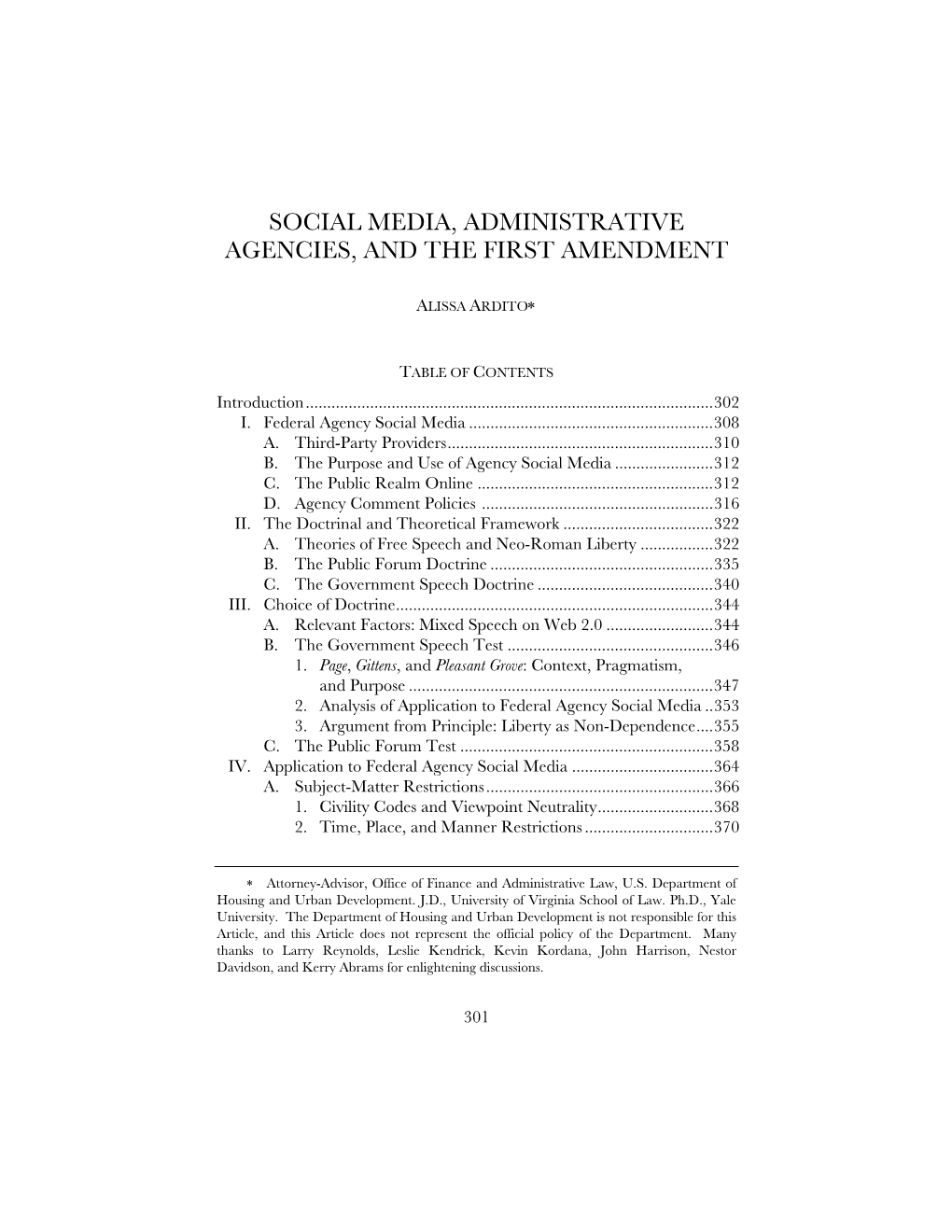 Agencies, Social Media, First Amendment.Pdf