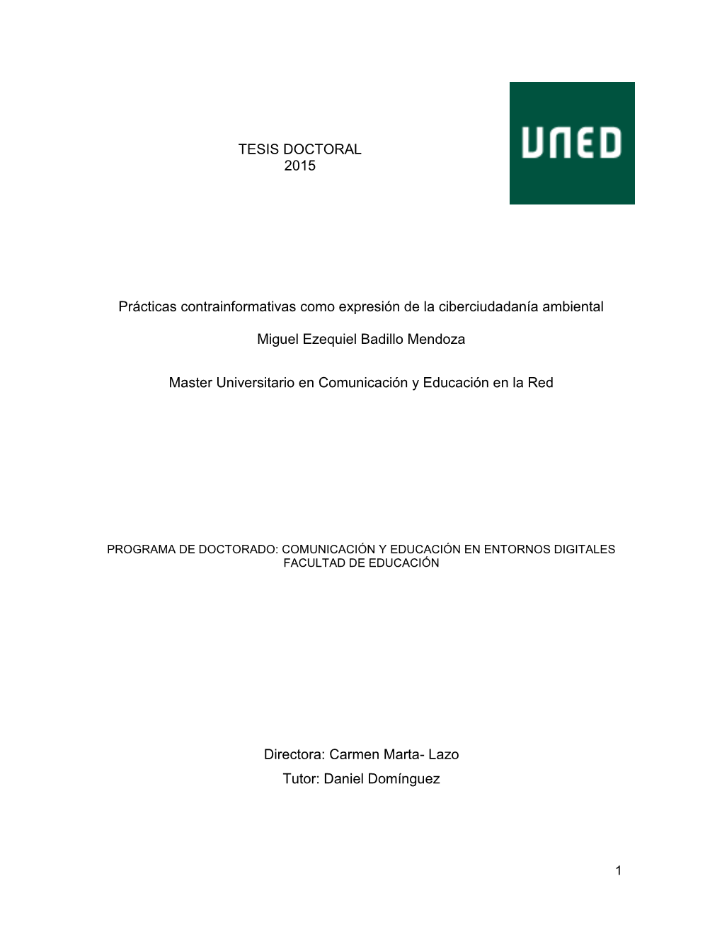 TESIS DOCTORAL 2015 Prácticas Contrainformativas Como Expresión