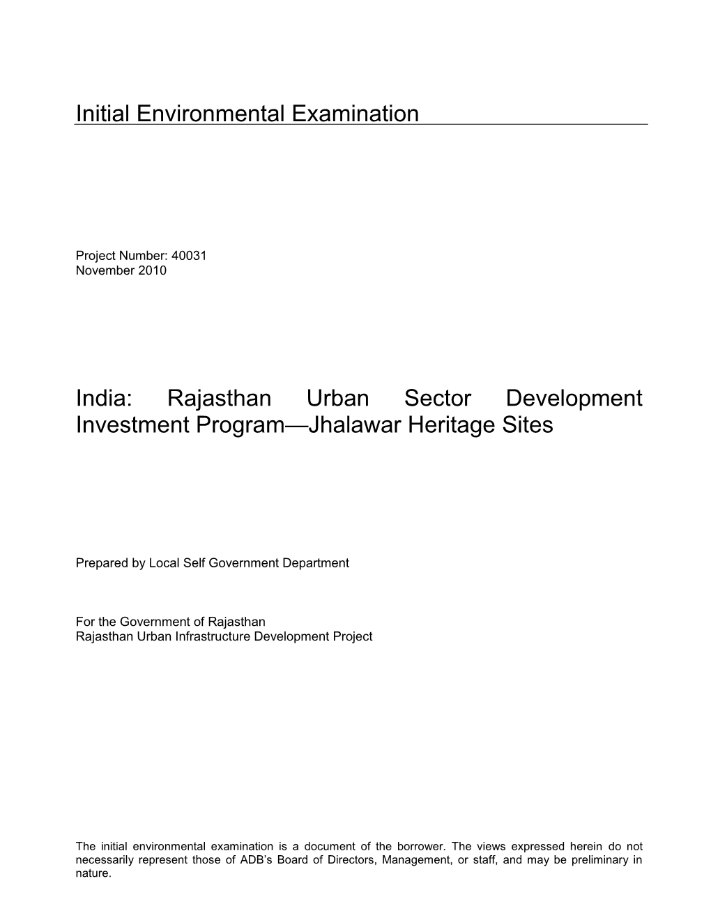 IEE: India: Jhalawar Heritage Sites