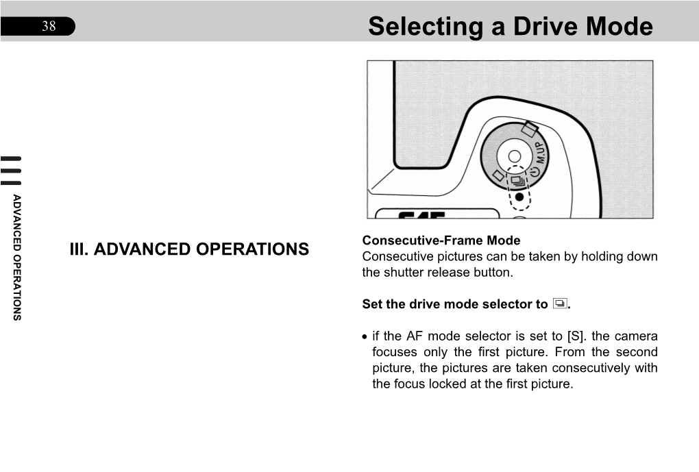 Selecting a Drive Mode ADVANCED OPERATIONSADVANCED