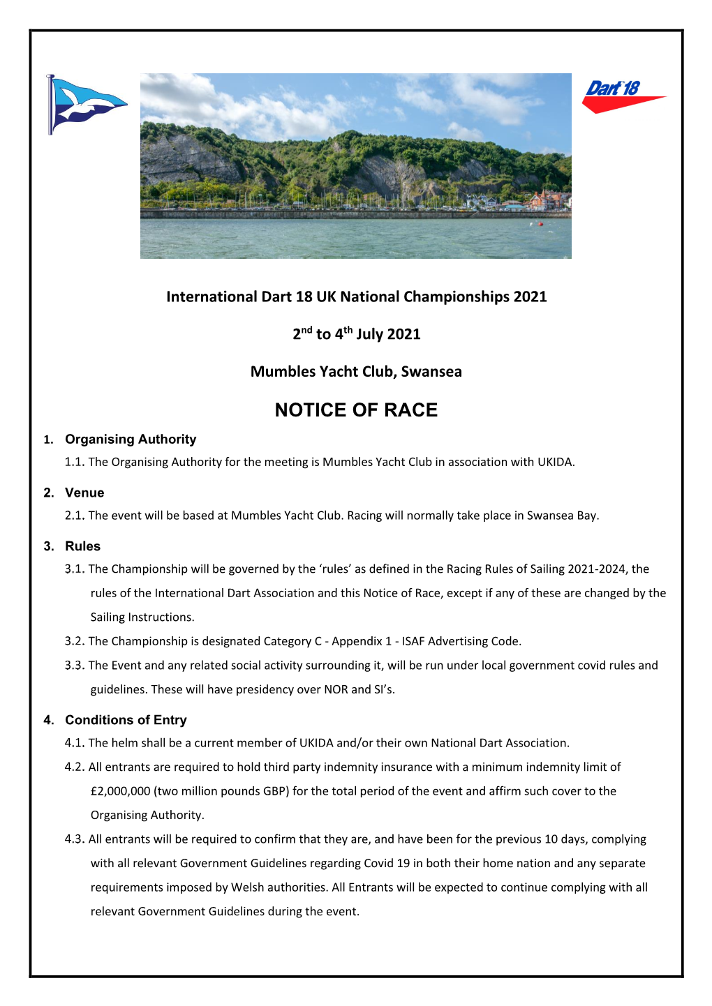 Notice of Race