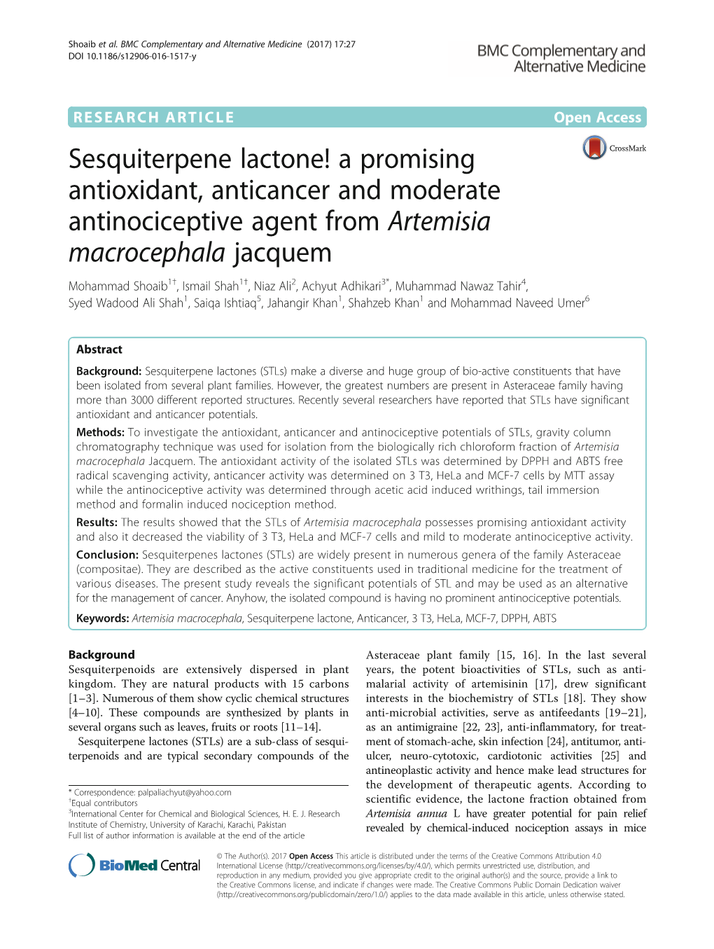 Sesquiterpene Lactone!