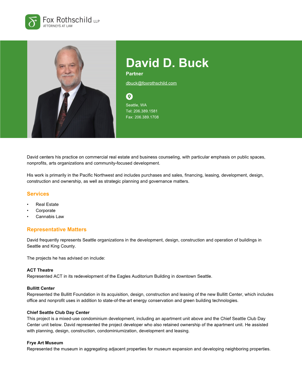 David D. Buck Partner