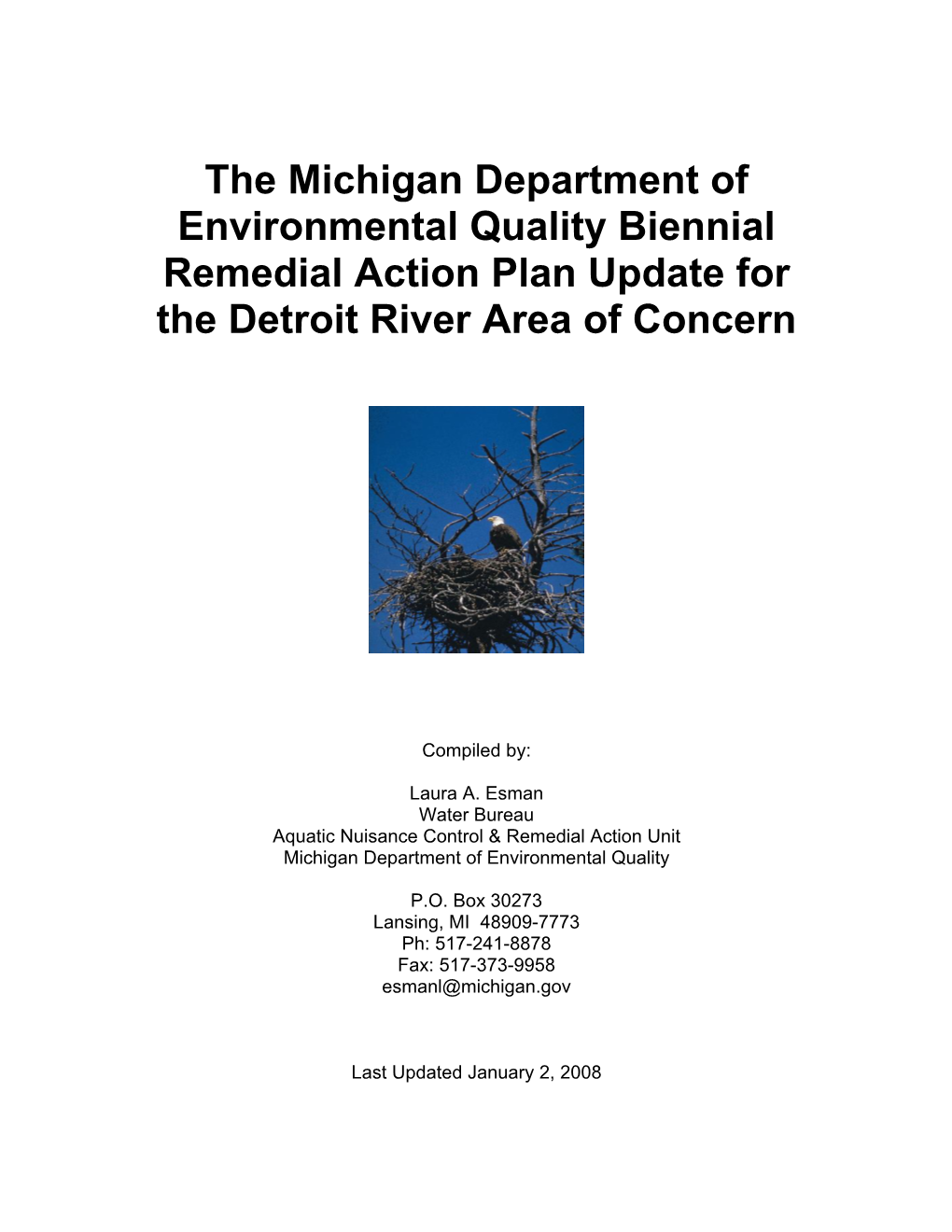 Detroit River Remedial Action Plan Update