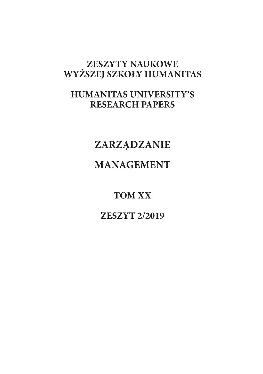 Zarządzanie Management