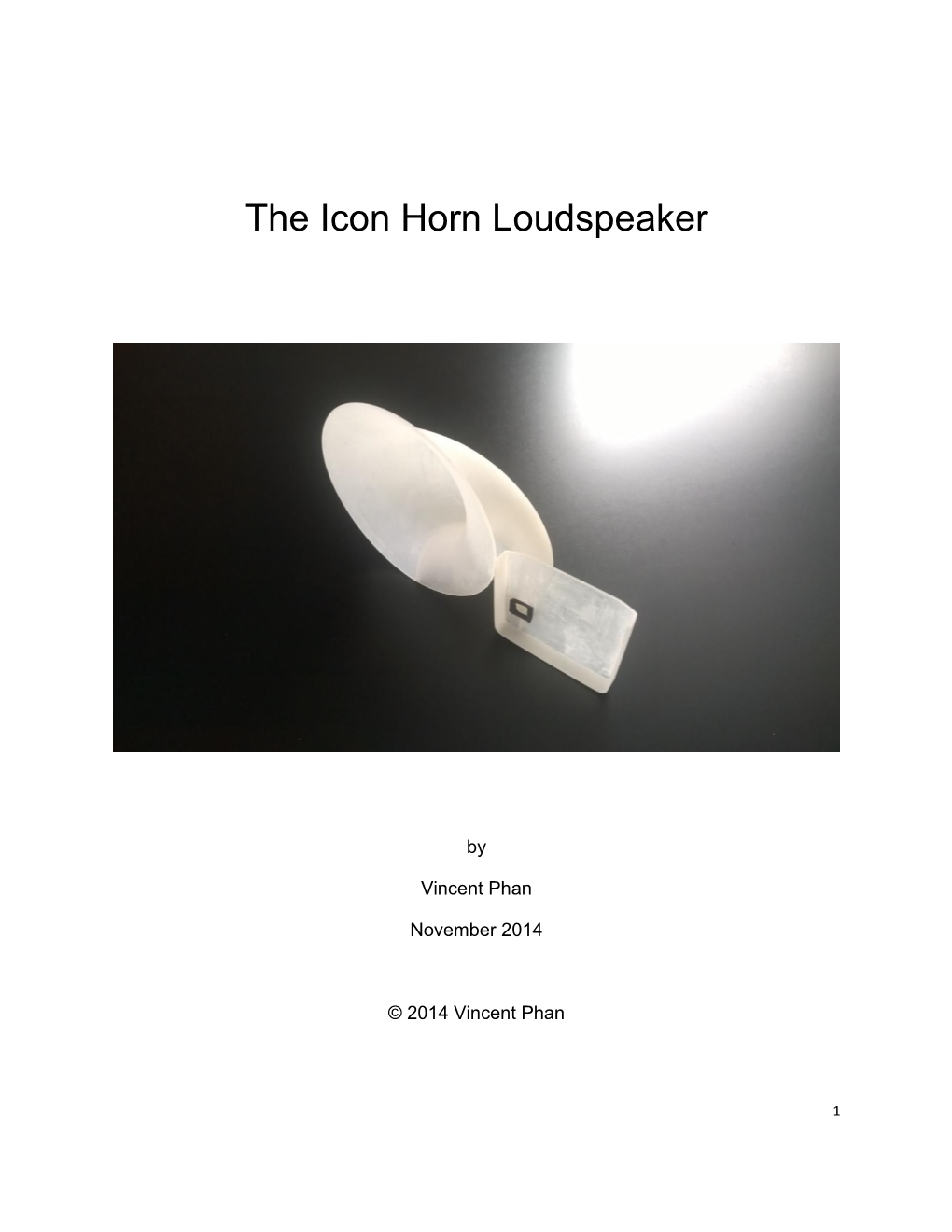 The Icon Horn Loudspeaker