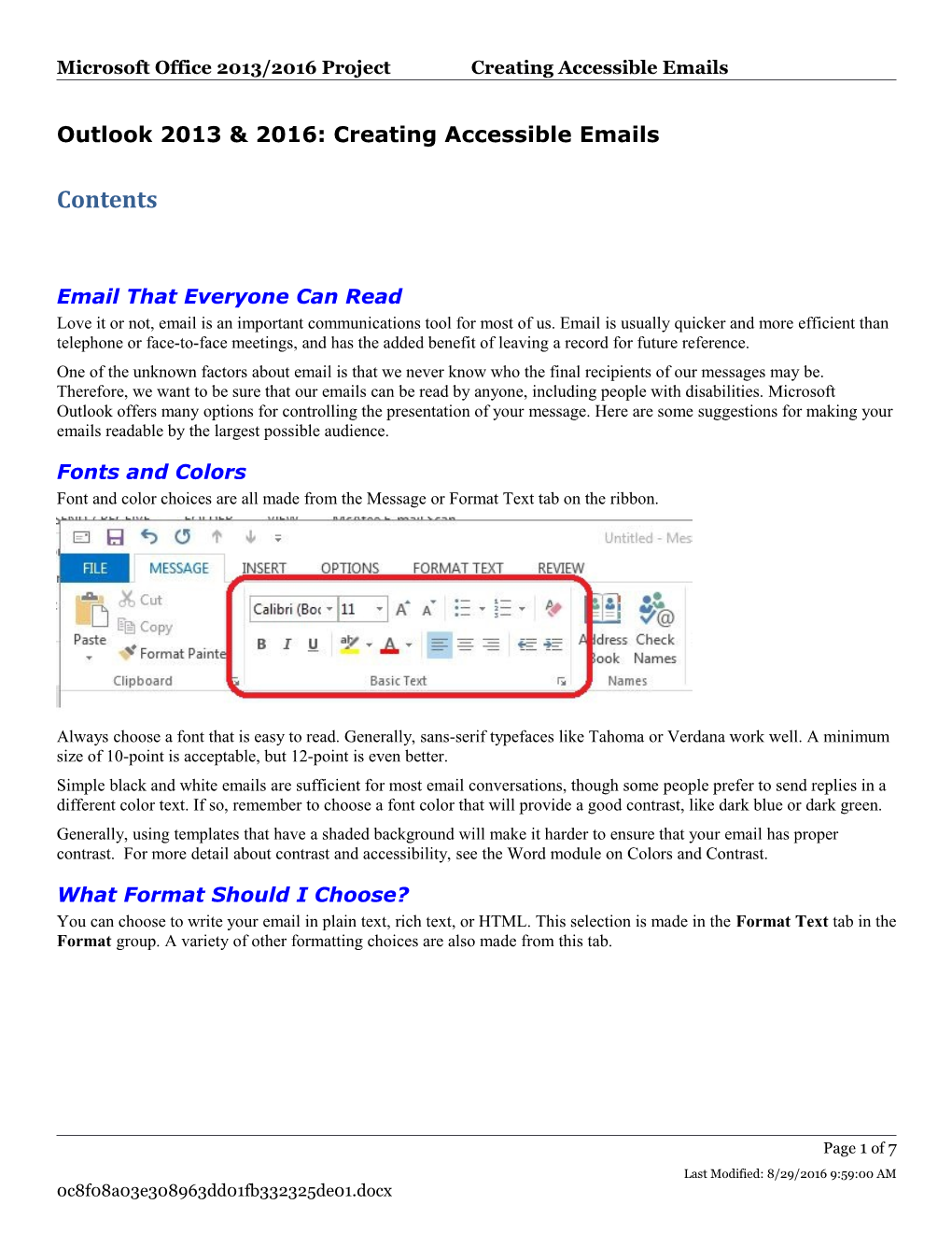 Microsoft Outlook Transcript