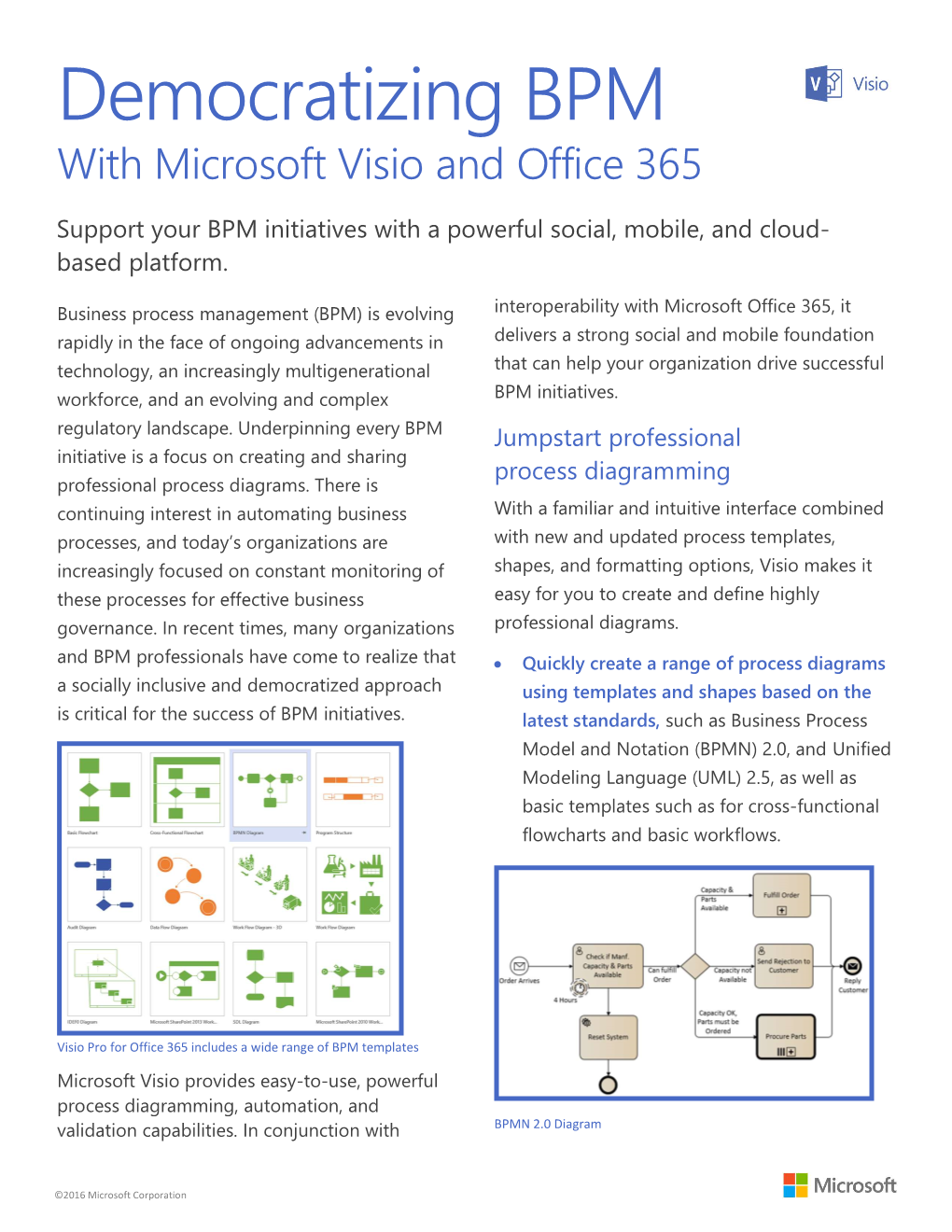 Democratizing BPM with Microsoft Visio and Office 365