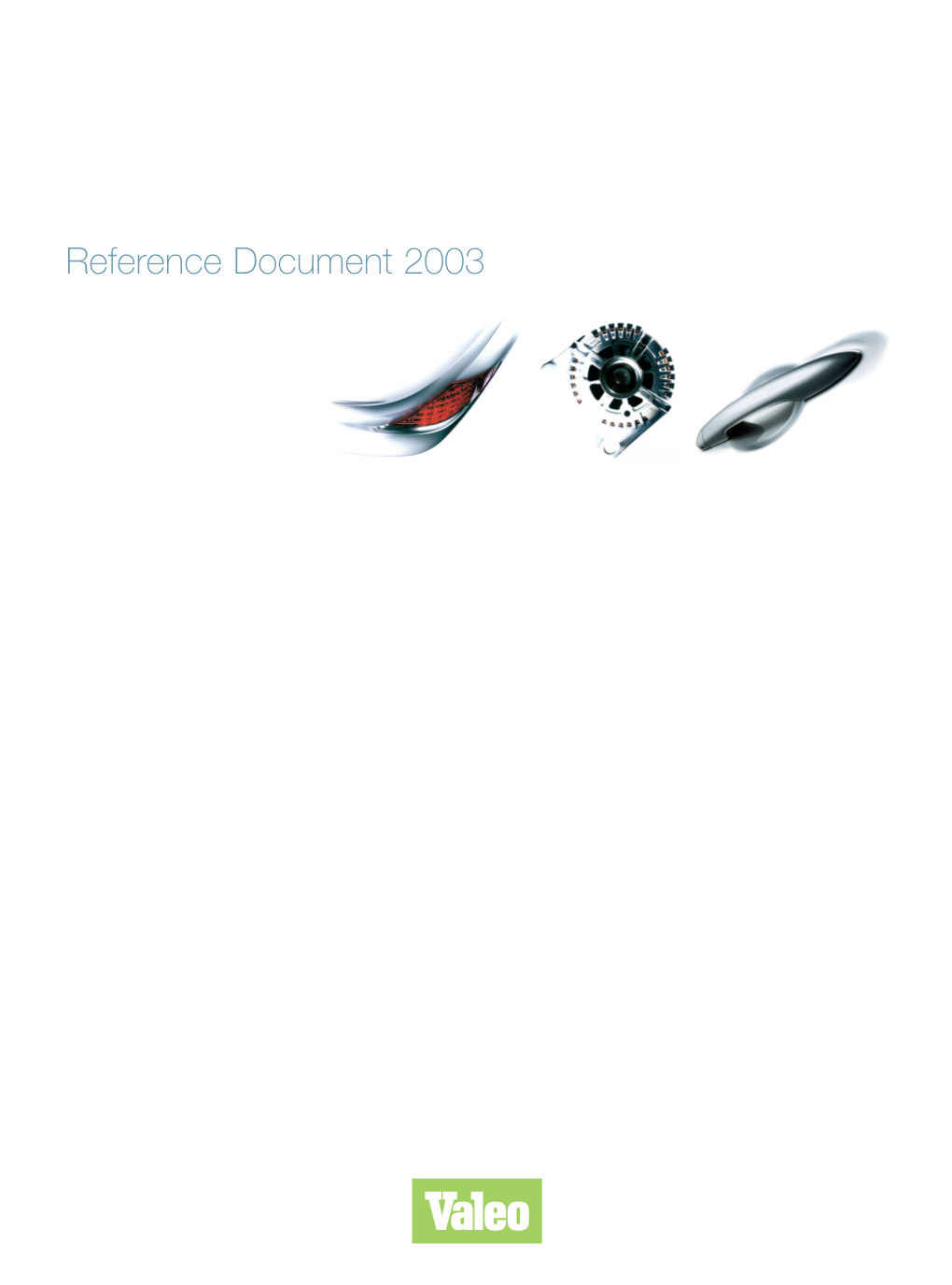 Reference Document 2003 CONTENTS