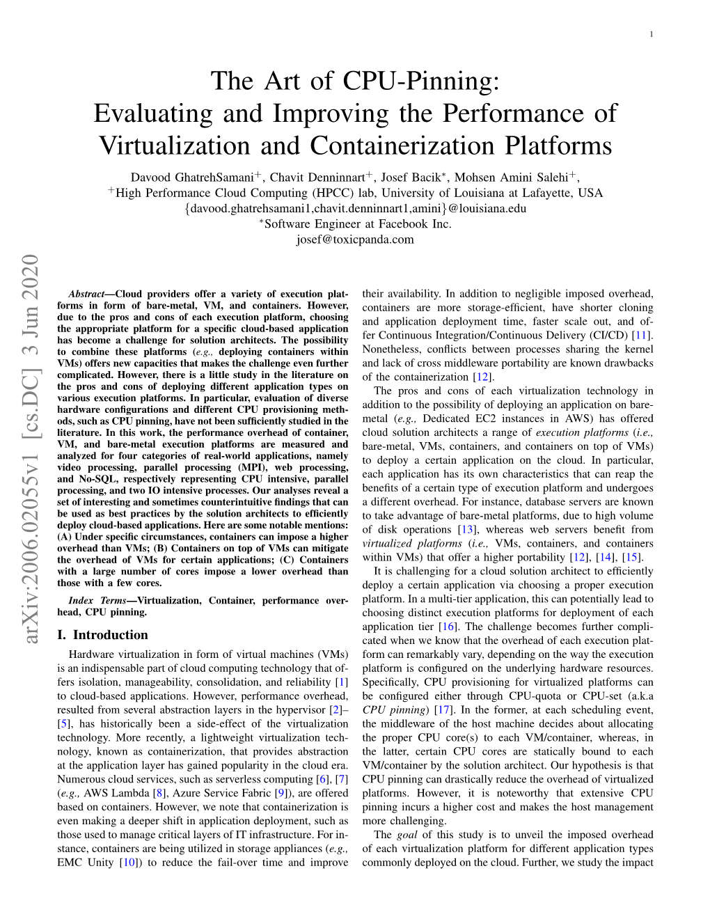 The Art of CPU-Pinning: Evaluating and Improving the Performance of Virtualization and Containerization Platforms
