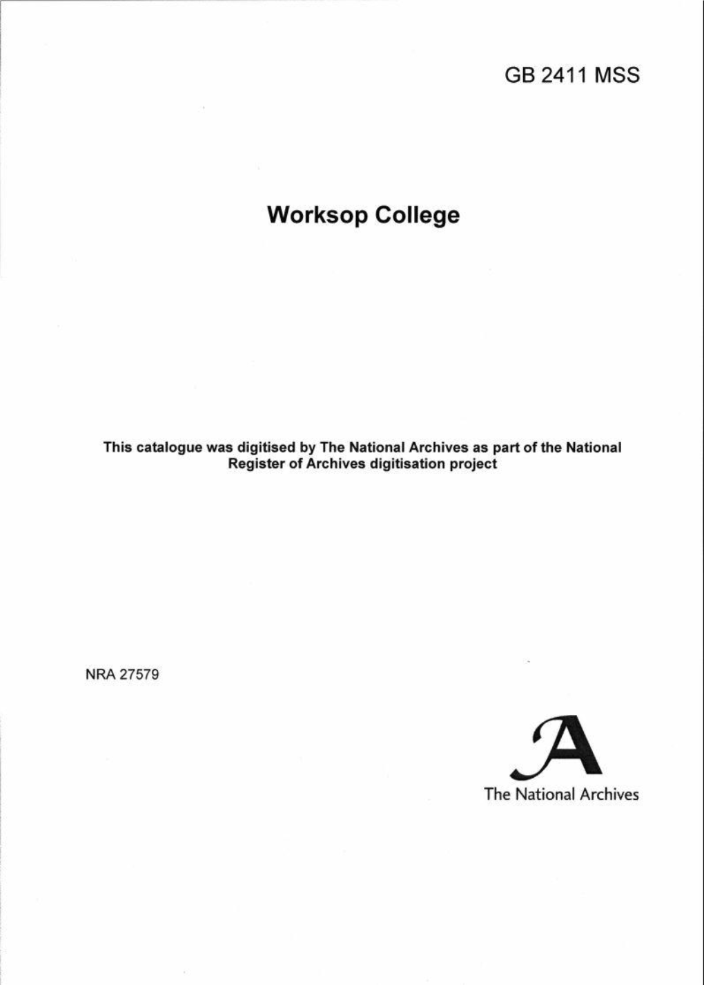 GB2411 MSS Worksop College