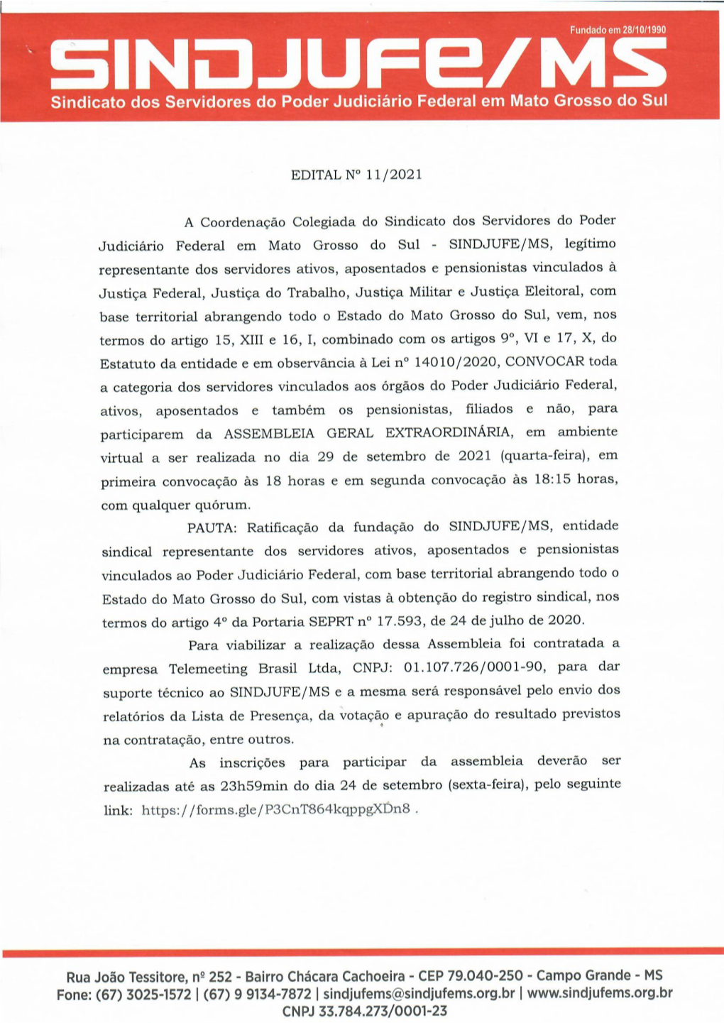 Seção 3 ISSN 1677-7069 Nº 168, Sexta-Feira, 3 De Setembro De 2021