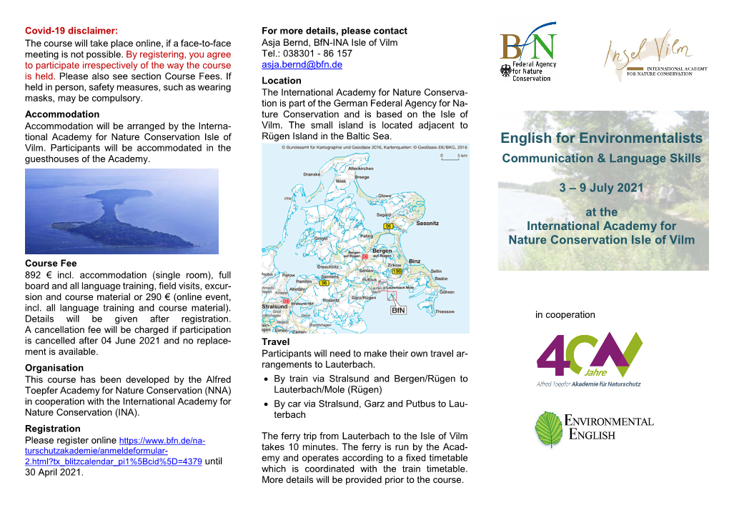 English for Environmentalists-Communication
