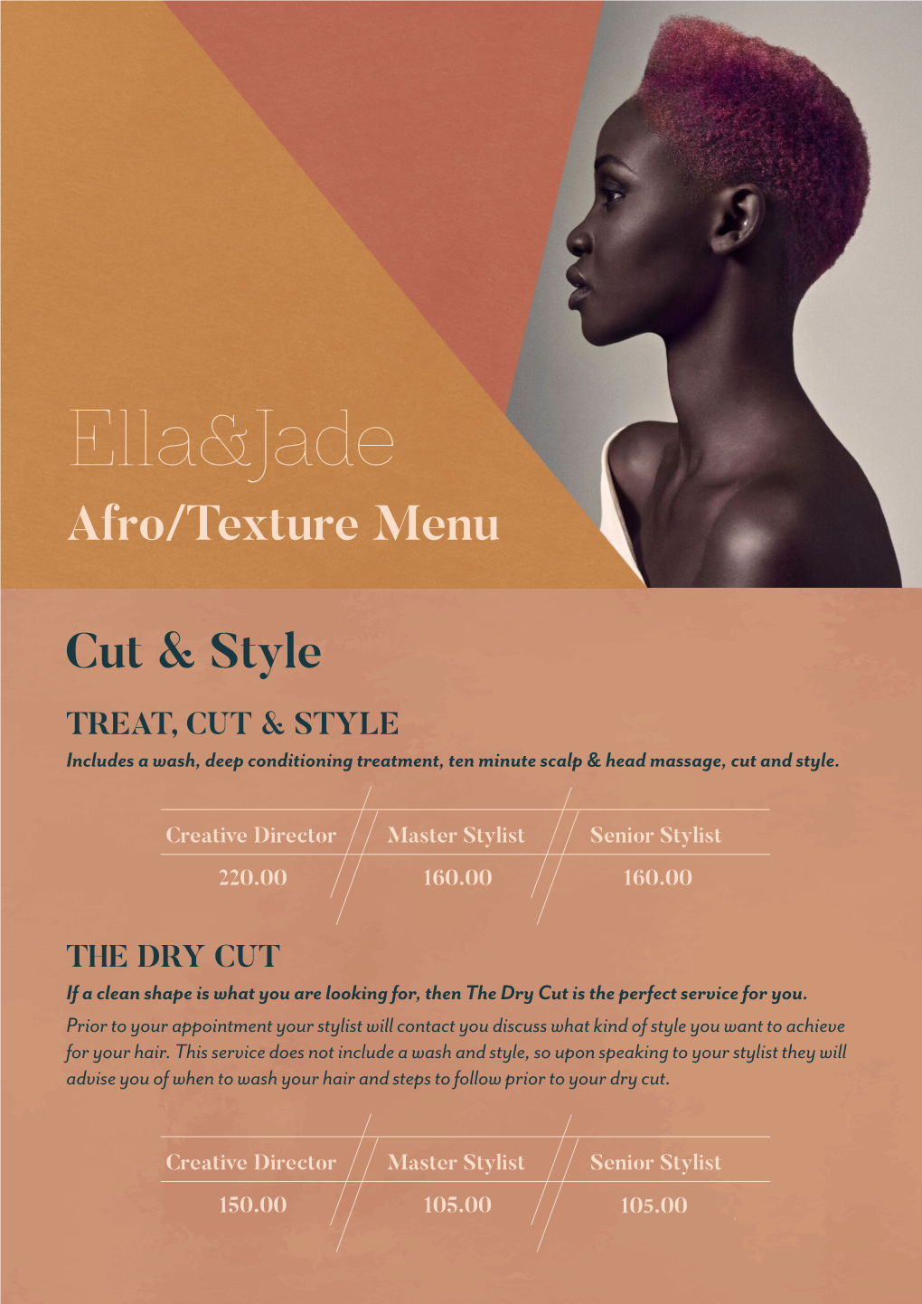 Afro/Texture Menu Cut & Style