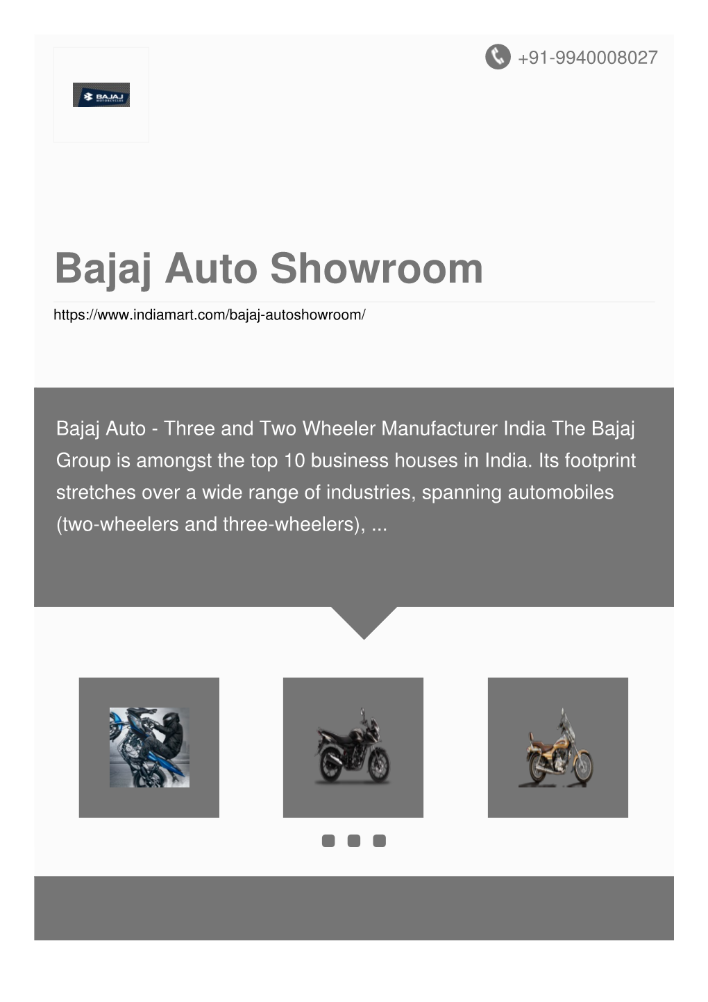 Bajaj Auto Showroom