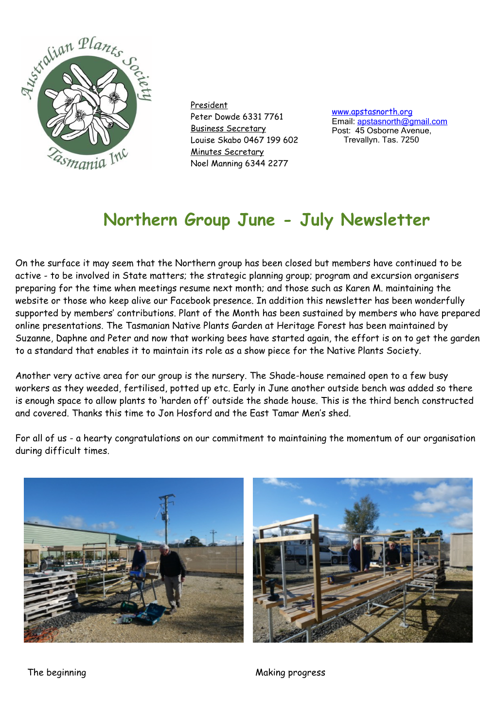 June - July Newsletter