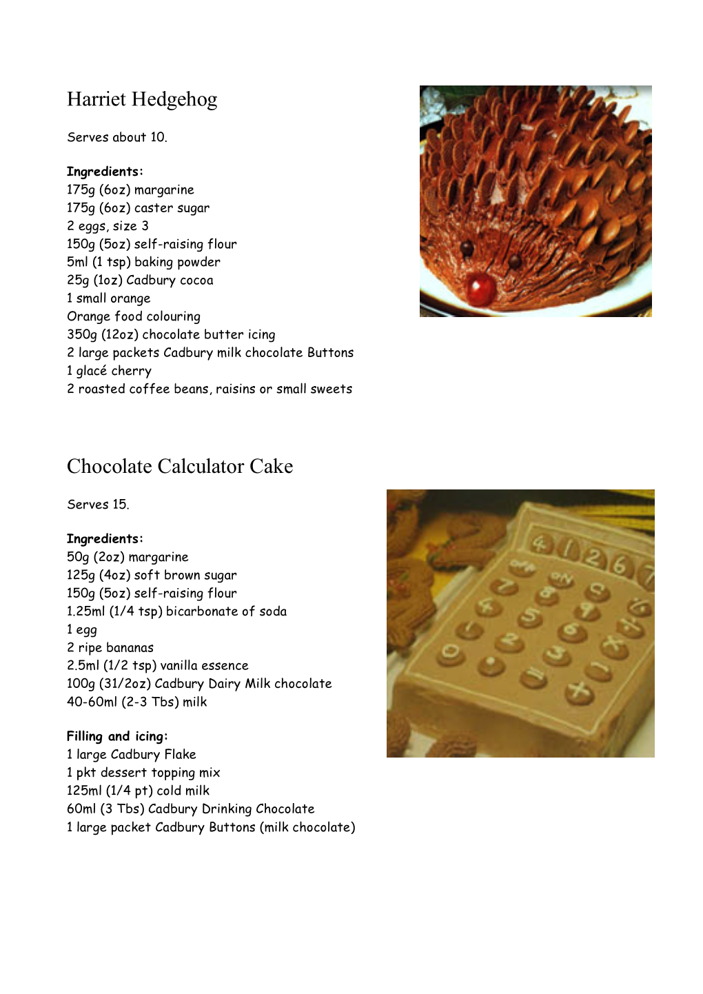 Harriet Hedgehog Chocolate Calculator Cake