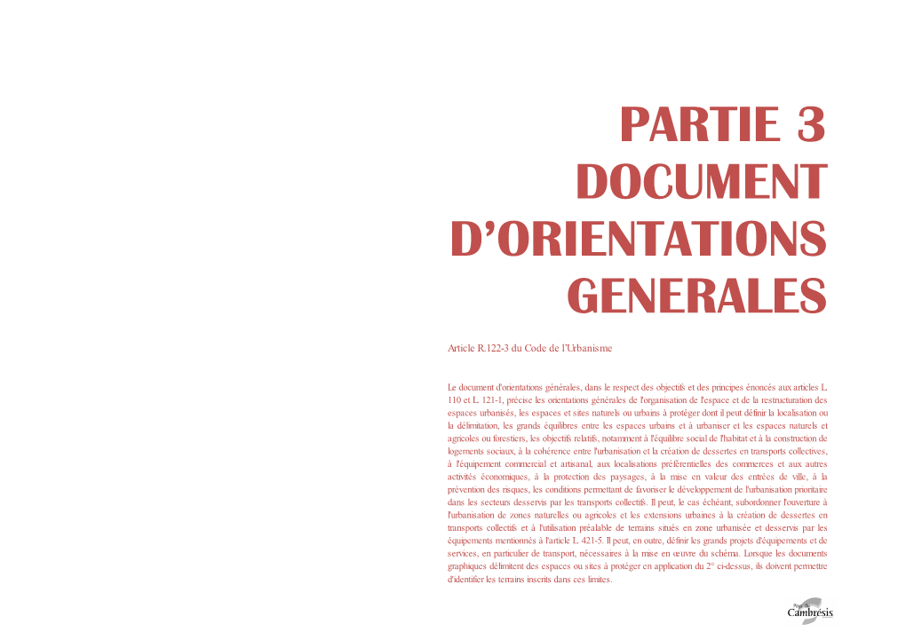 Document D'orientation Générale