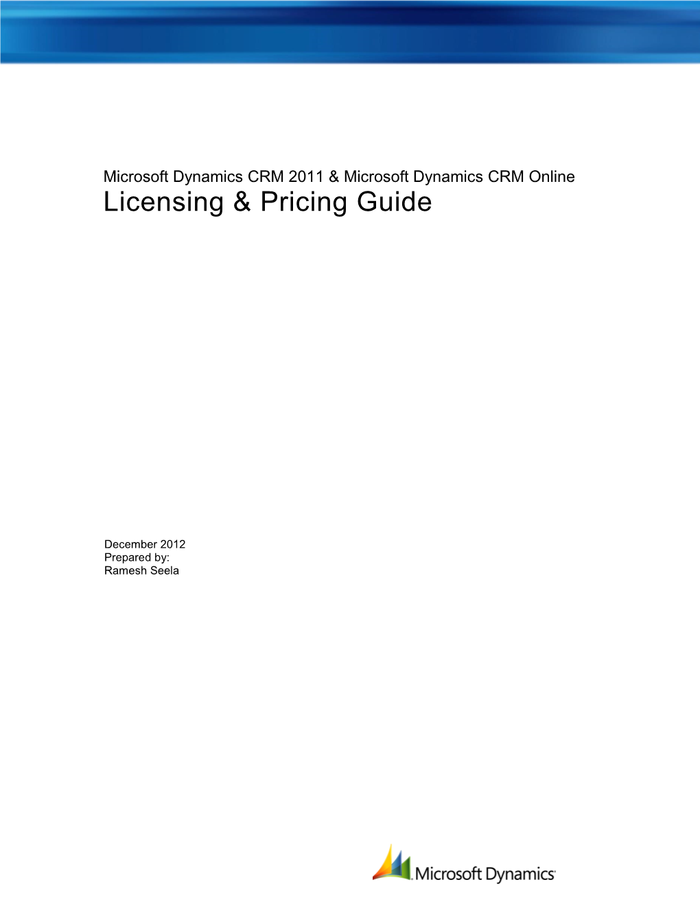 Licensing & Pricing Guide