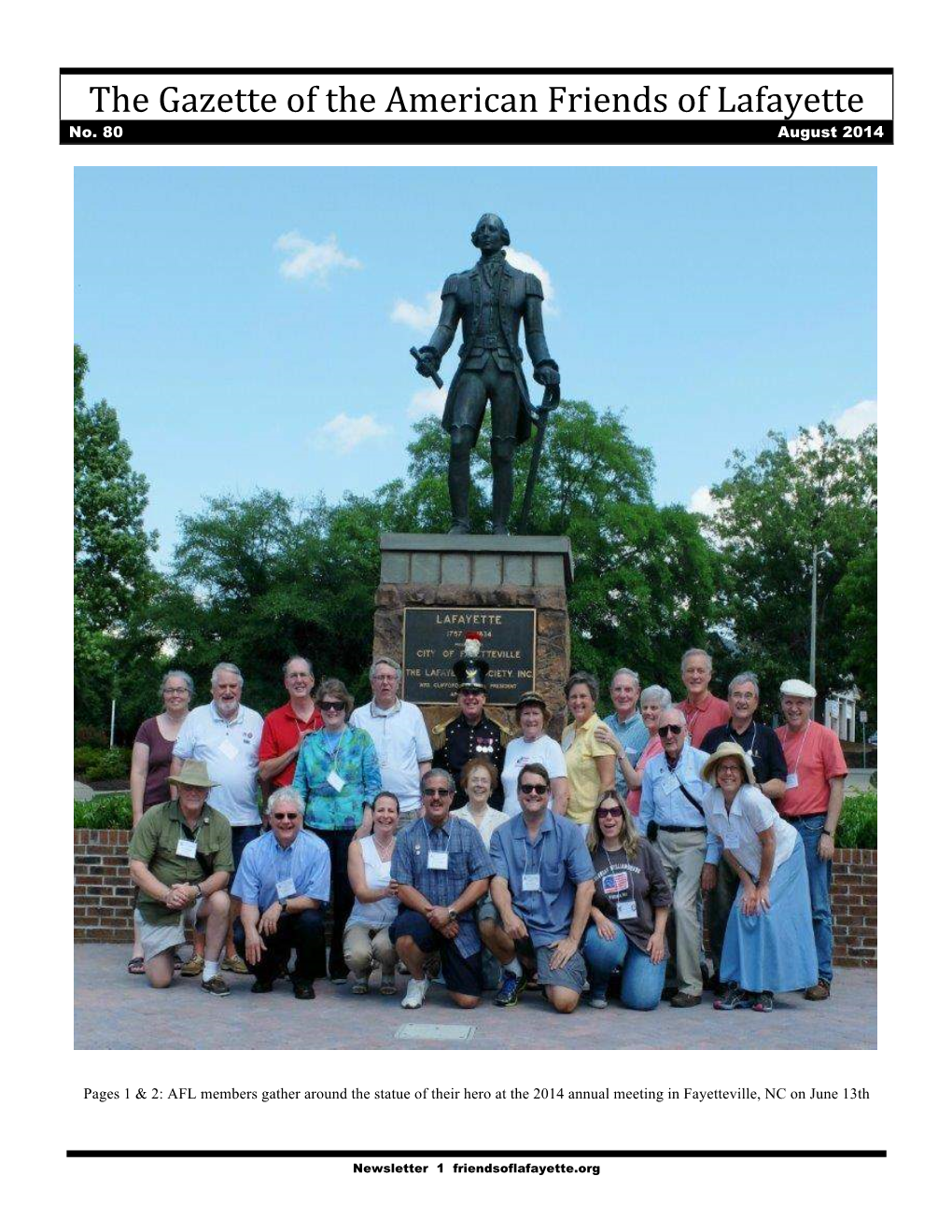 Gazette of the American Friends of Lafayette No