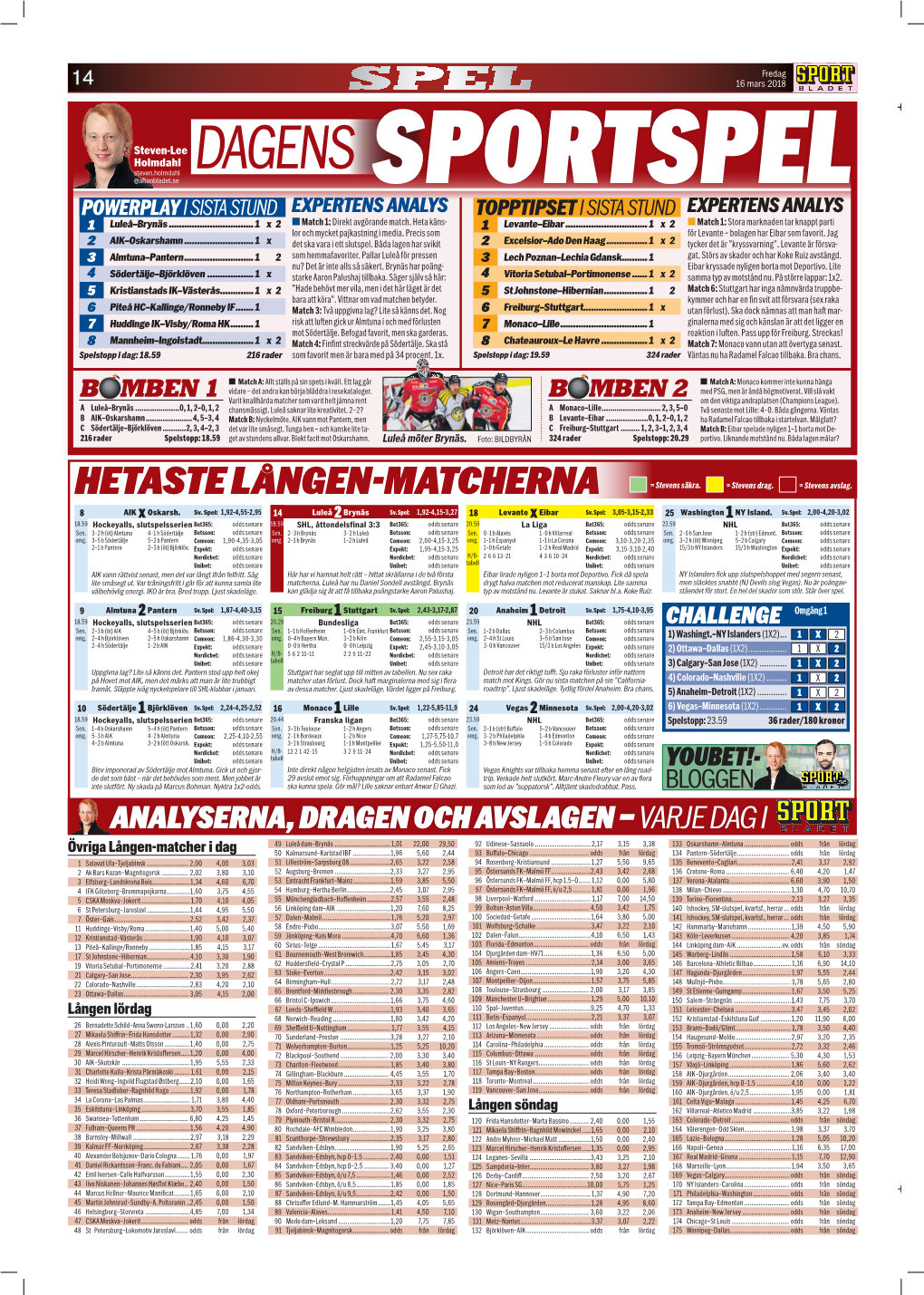 Hetaste Lången-Matcherna = Stevens Säkra. = Stevens Drag