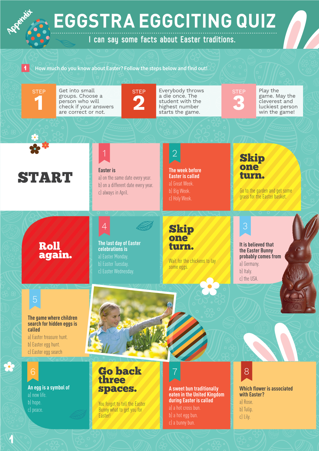 EGGSTRA EGGCITING QUIZ Appendix I Can Say Some Facts About Easter Traditions