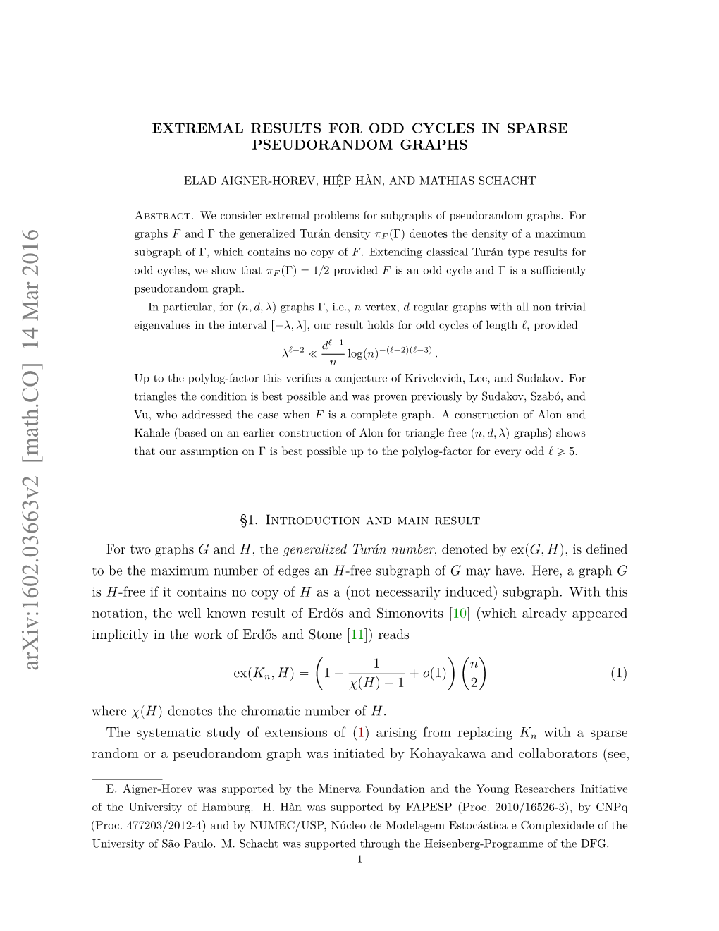 Extremal Results for Odd Cycles in Sparse Pseudorandom Graphs