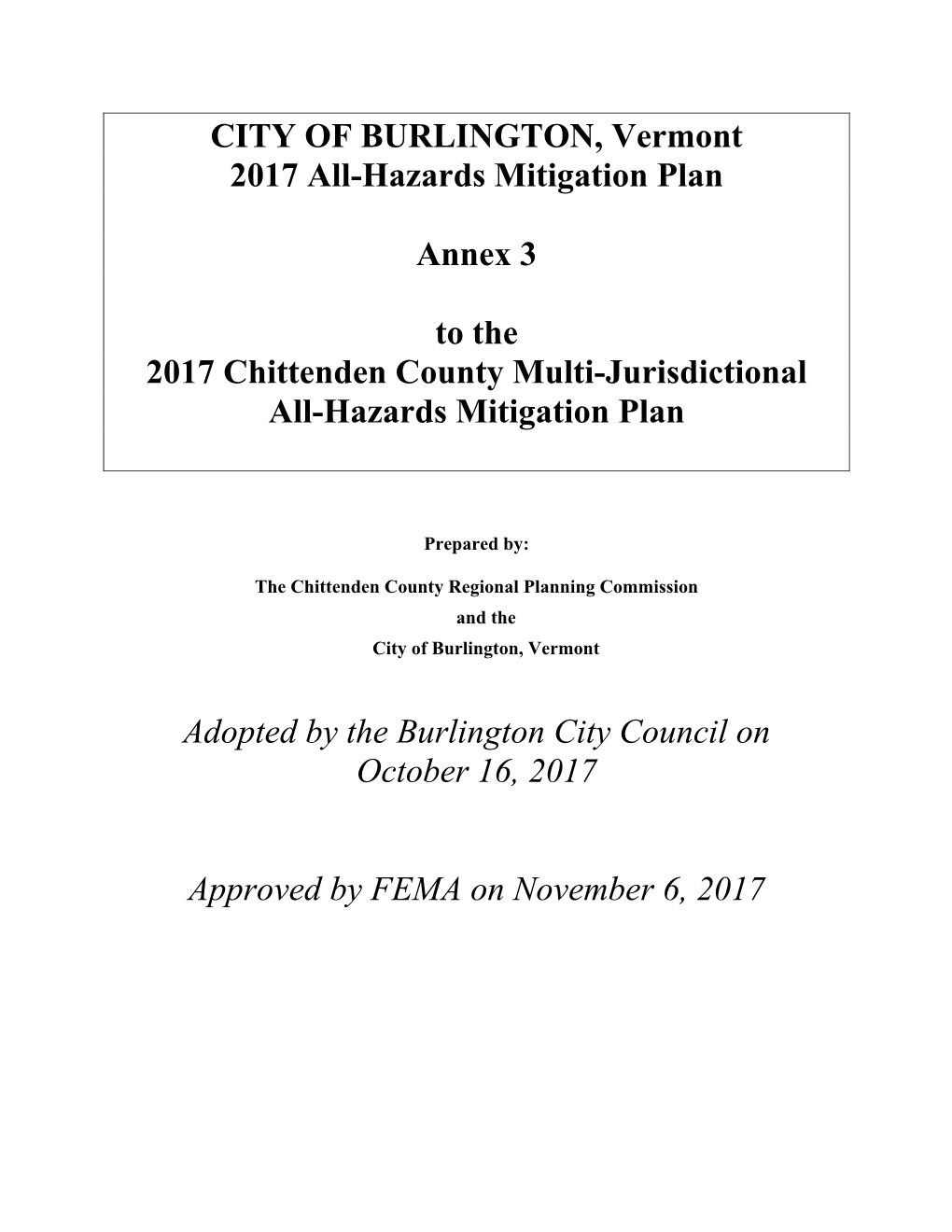 Mitigation Plan