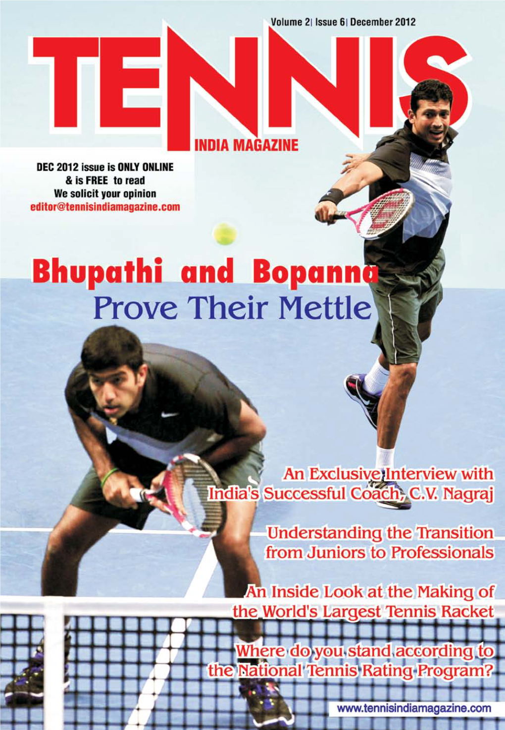 Tennis India December, 2012 1