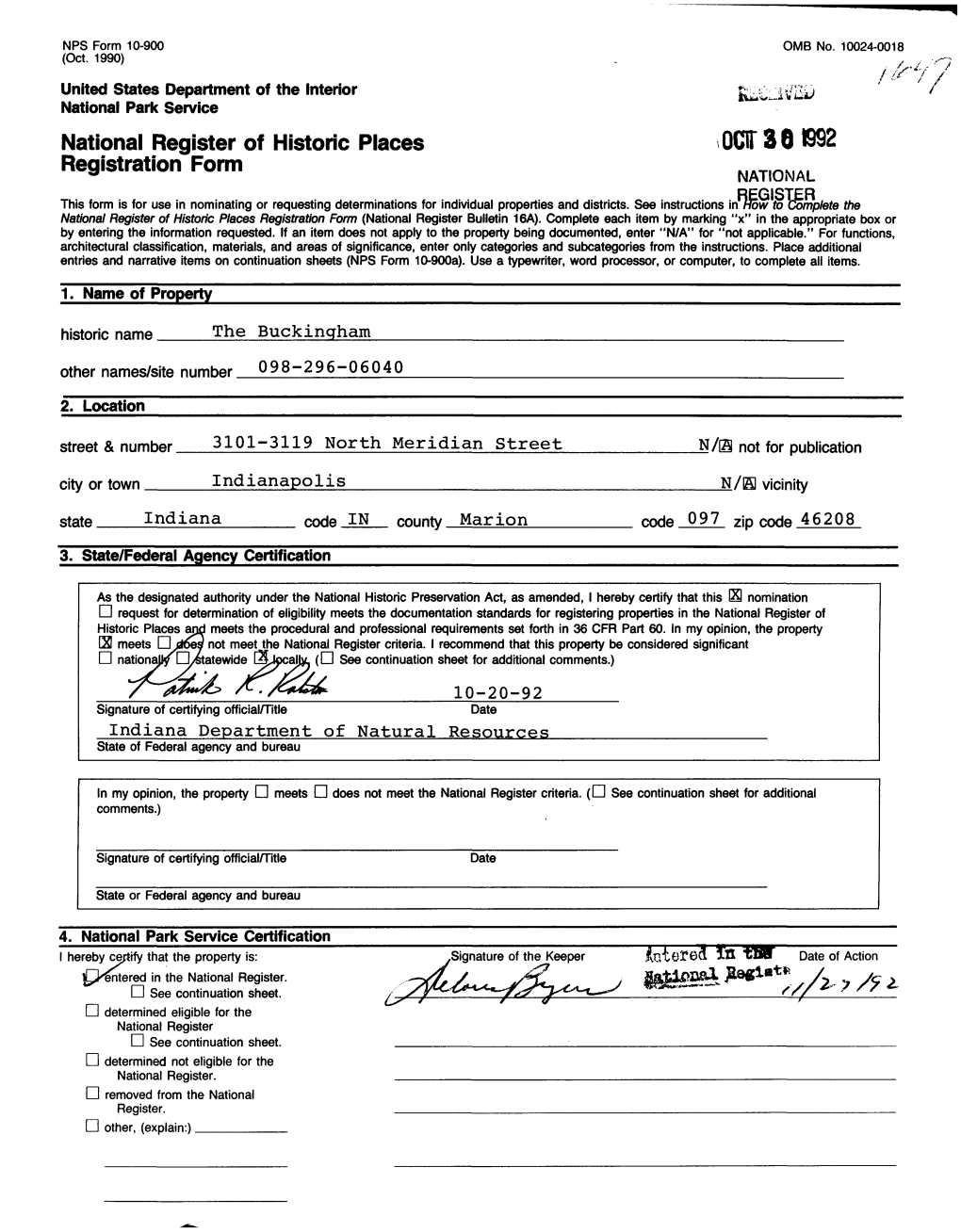 National Register of Historic Places Continuation Sheet