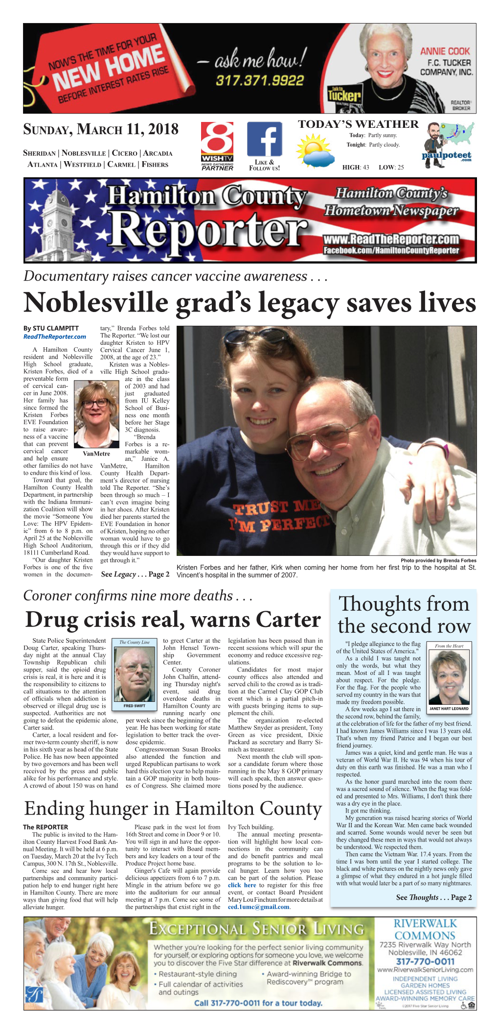 Noblesville Grad's Legacy Saves Lives