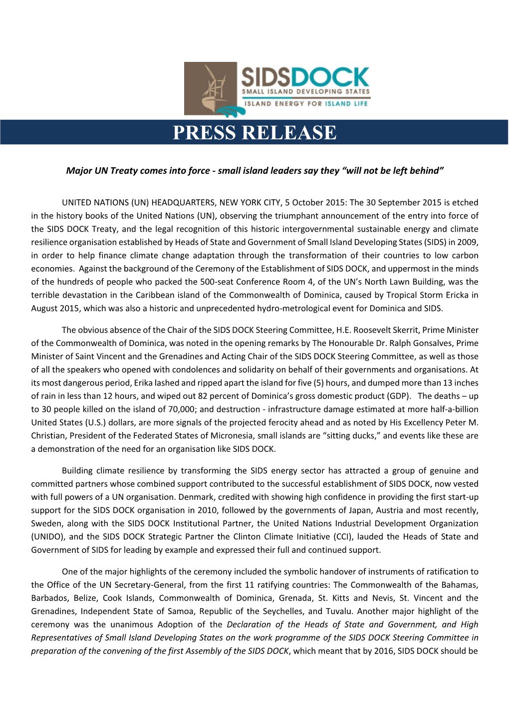 Press Release