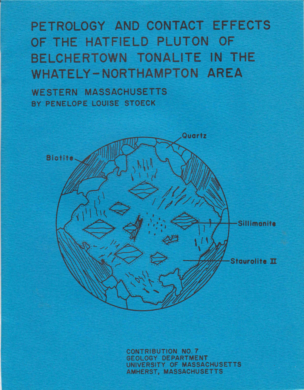 Petrology and Contact Effects of the Hatfield Pluton of Belchertown