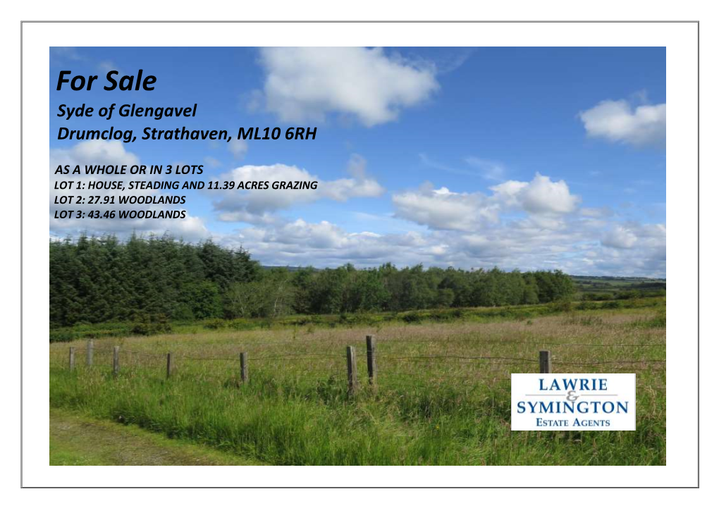 For Sale Syde of Glengavel Drumclog, Strathaven, ML10 6RH