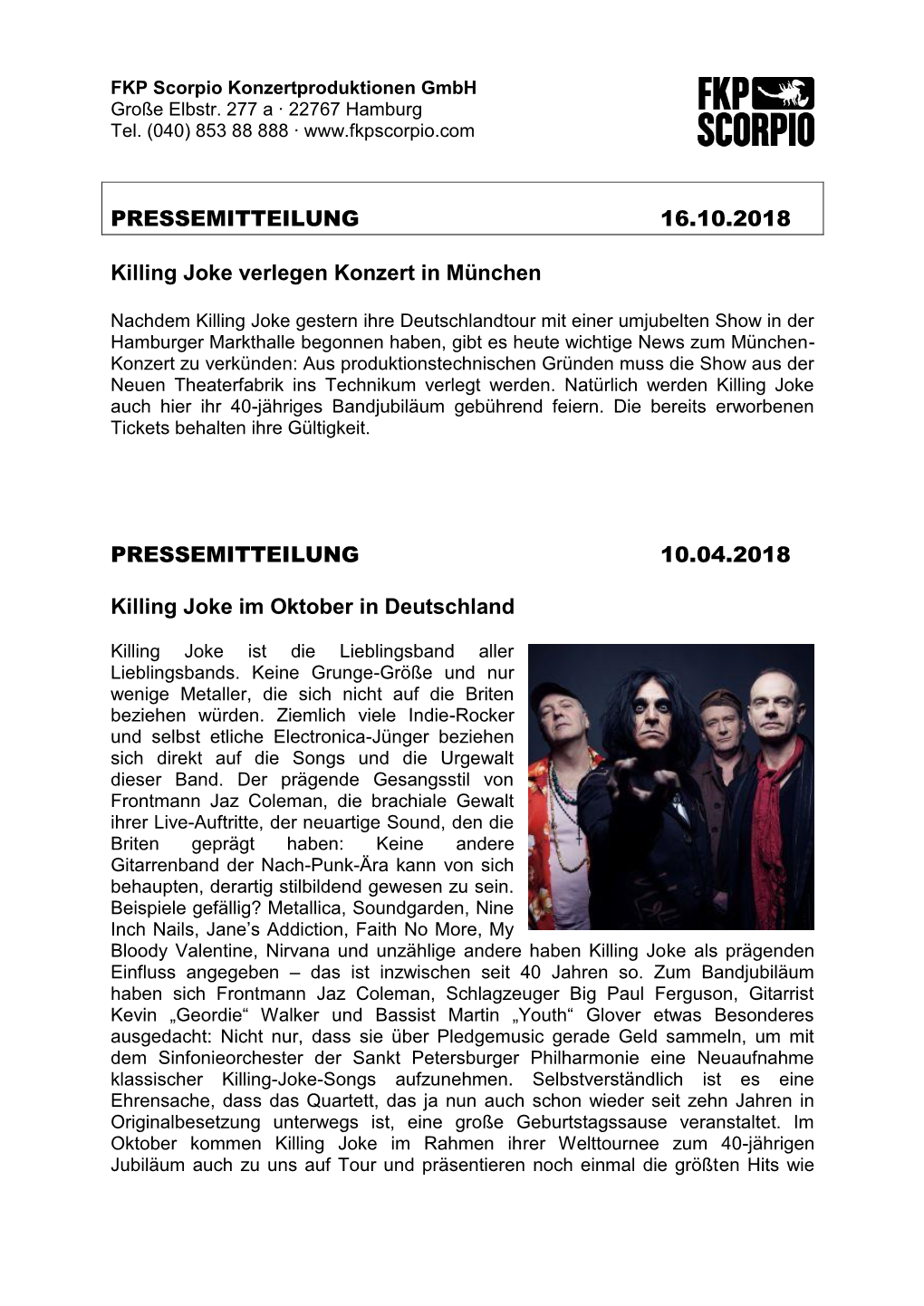 Pm Killing Joke 16.10.2018 Pdf Pressematerial