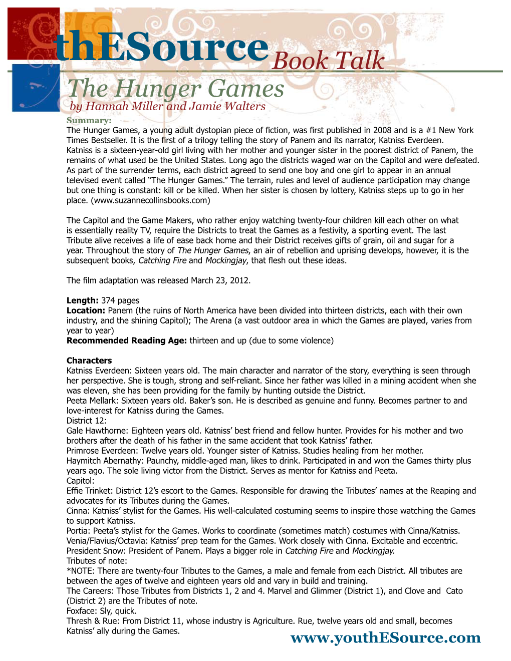 The Hunger Games Book Talk