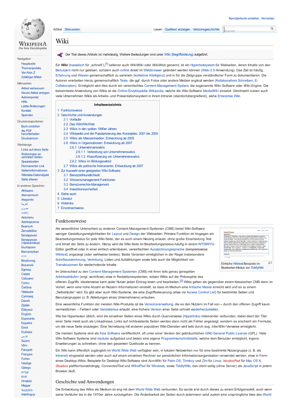 Wikipedia, Welche Die Wiki-Software Mediawiki Einsetzt