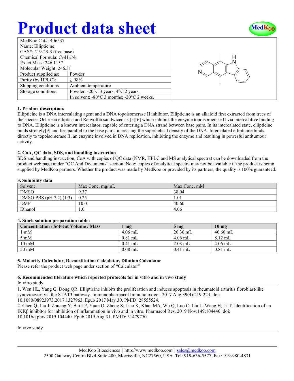 Product Data Sheet