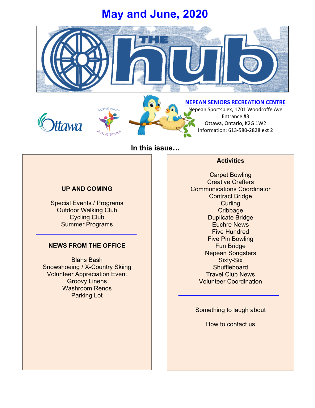 Ehub Newsletter May and June 2020