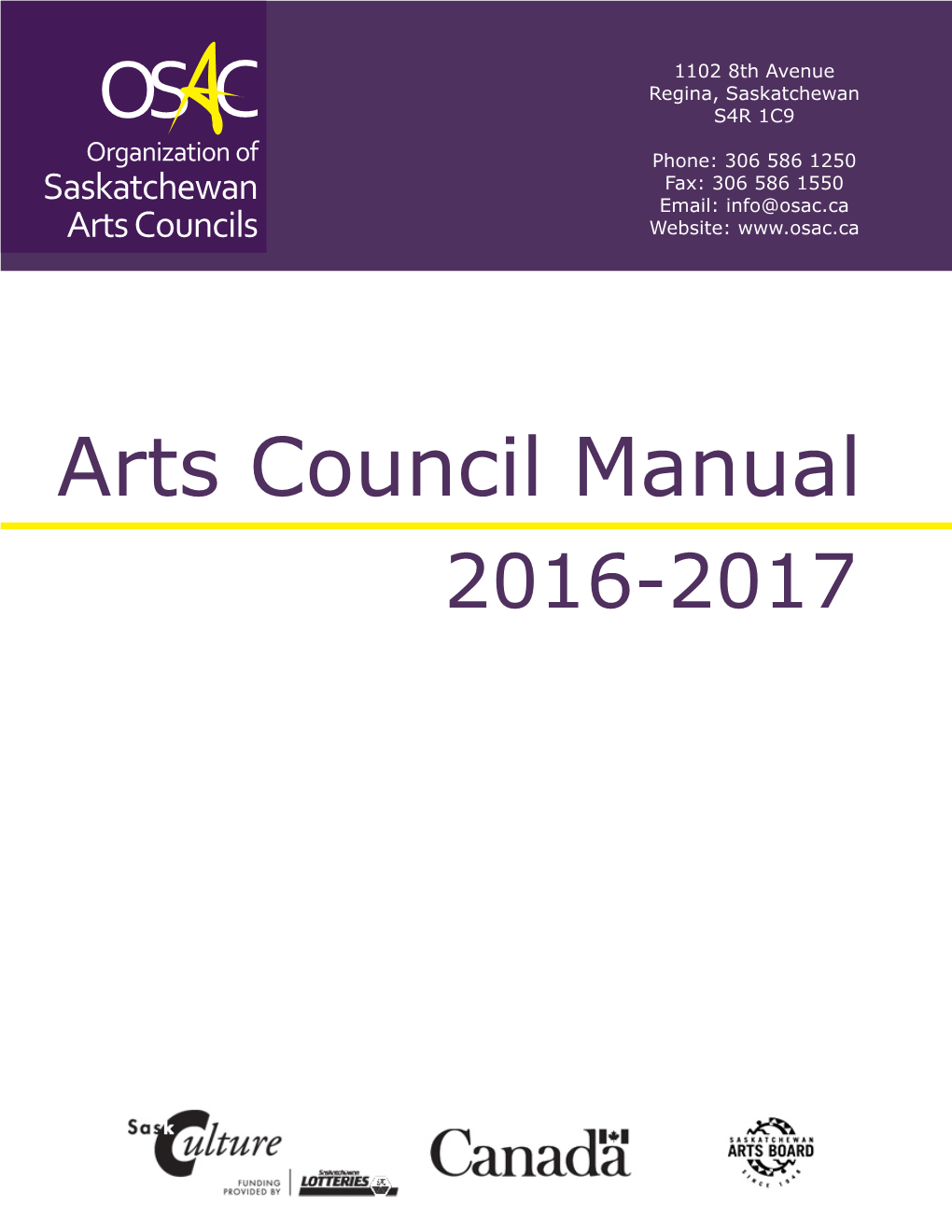 Arts Council Manual 2016-2017