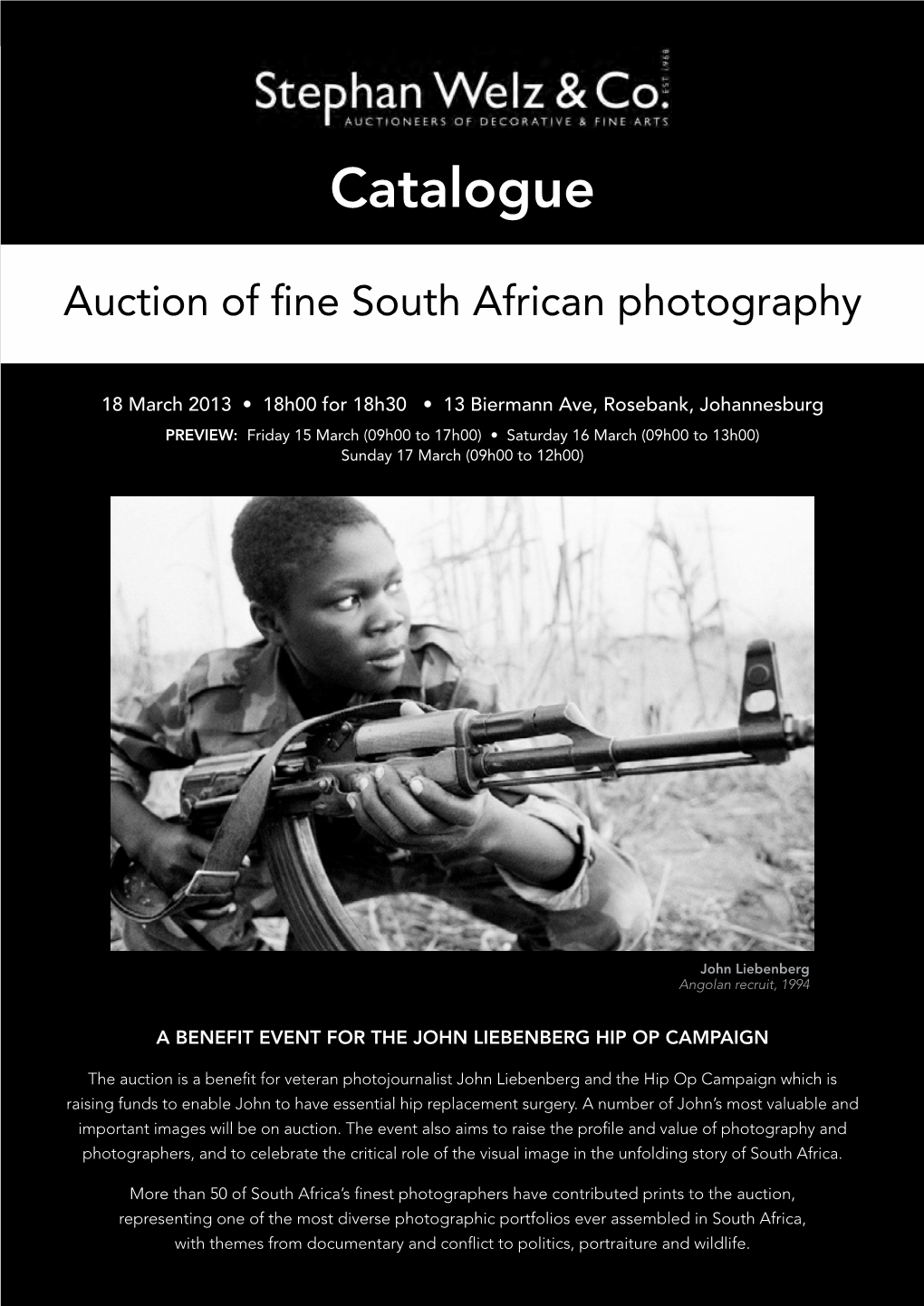 SA Photography Auction – Catalogue