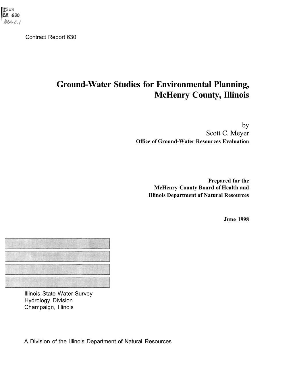 Ground-Water Studies for Environmental Planning, Mchenry County, Illinois