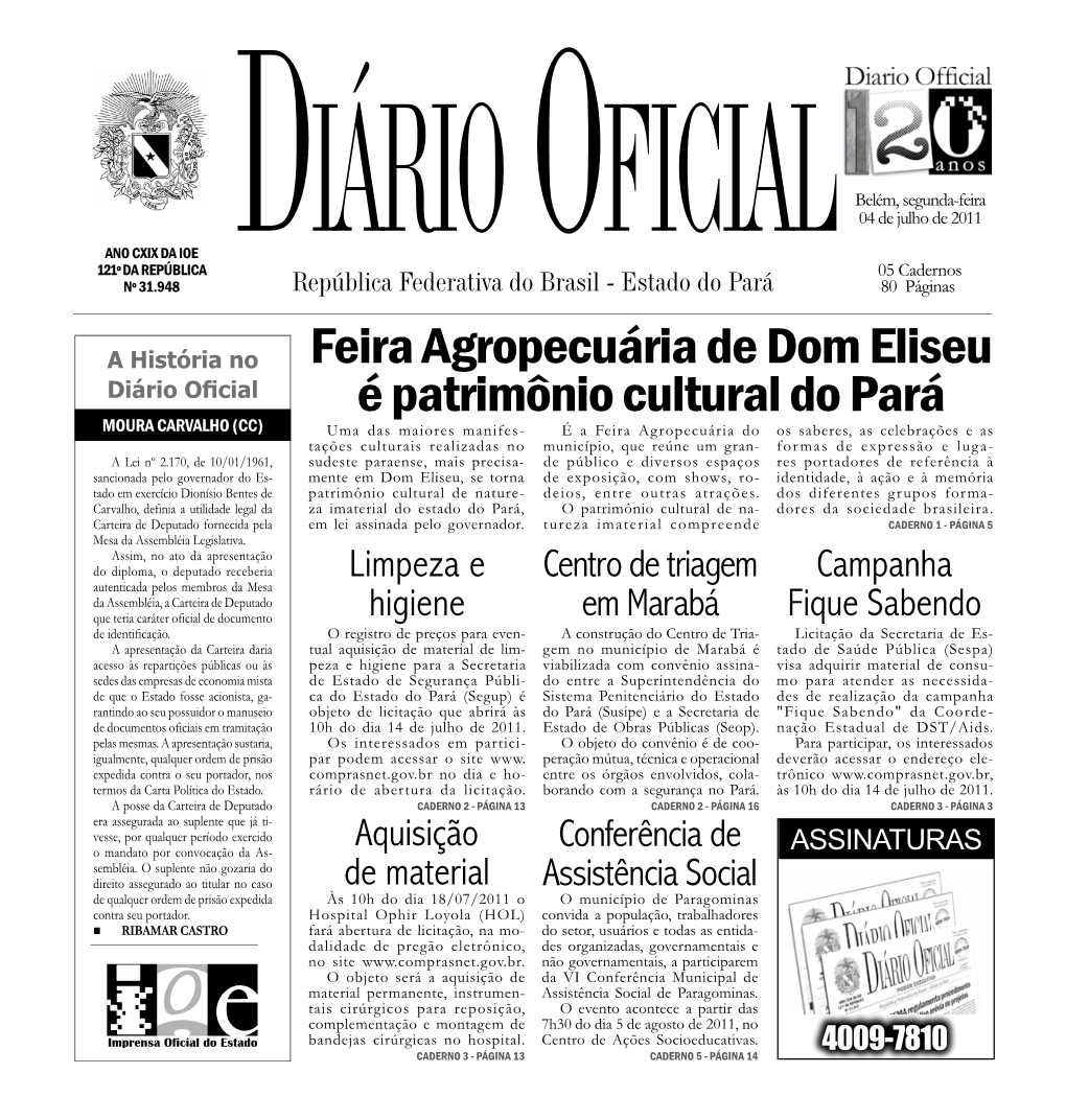 Feira Agropecuária De Dom Eliseu É Patrimônio Cultural Do Pará