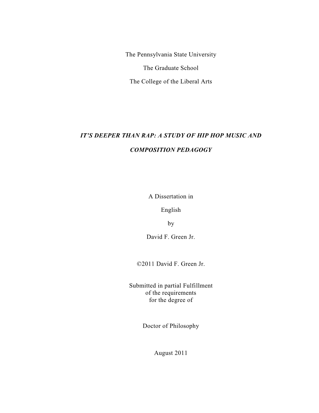 Open GREEN DISSERTATION.Pdf