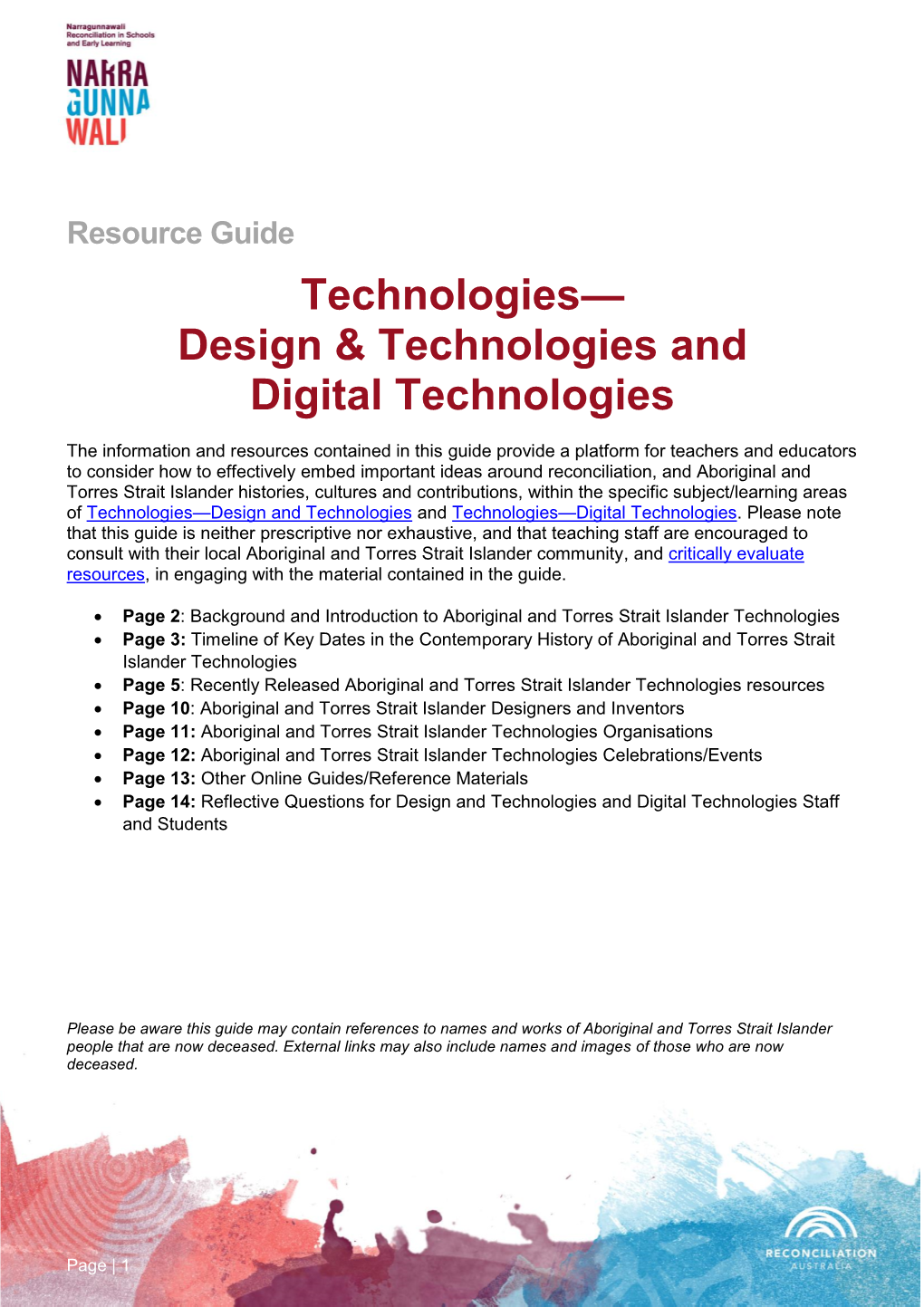 Design & Technologies and Digital Technologies